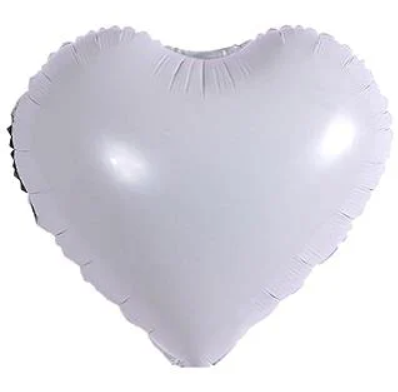 Kalp Folyo Balon Beyaz 18 INÇ